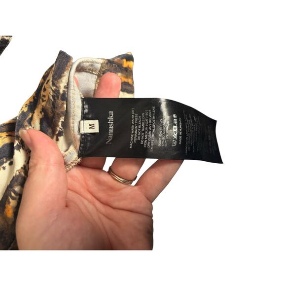 Nanushka Zada Abstract Print Mini Shirtdress Size Medium - Picture 5 of 7